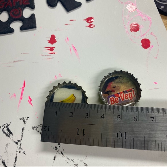 Misc., Bottle Caps for DIY Arts & Crafts Go Vegan/Stay Vegan - Picture 3 of 4